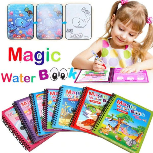 4 in just Rs.1000/- Magic Water Book Painting Drawing Coloring Board Book Magic Water Pen (random Book )