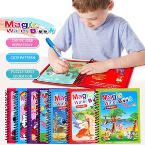 4 in just Rs.1000/- Magic Water Book Painting Drawing Coloring Board Book Magic Water Pen (random Book )