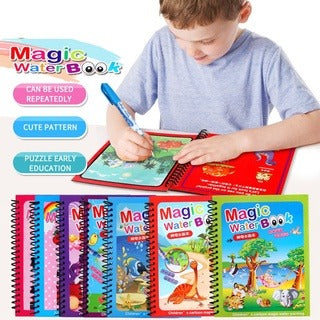 4 in just Rs.1000/- Magic Water Book Painting Drawing Coloring Board Book Magic Water Pen (random Book )