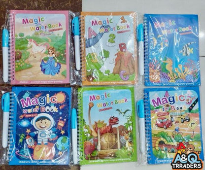 4 in just Rs.1000/- Magic Water Book Painting Drawing Coloring Board Book Magic Water Pen (random Book )